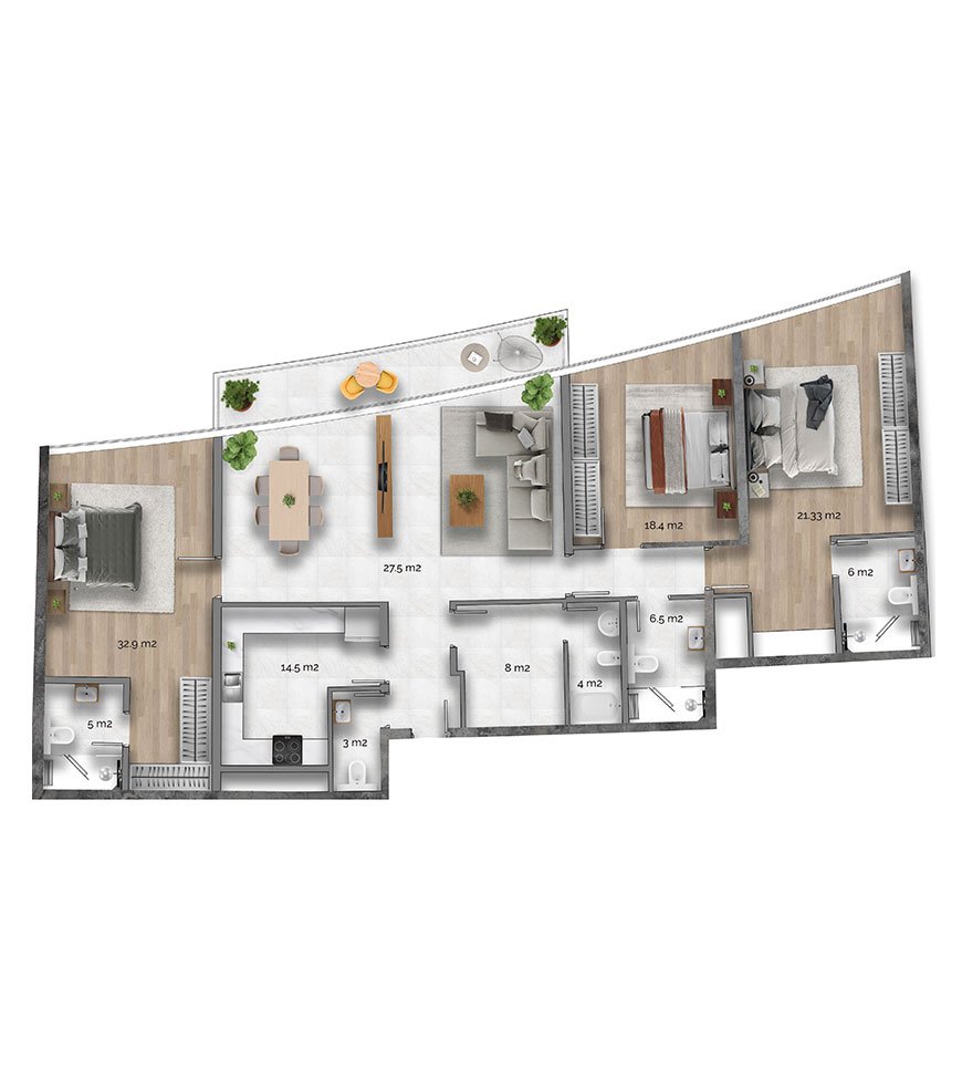 radiant-marina-towers-3bedroom-layout